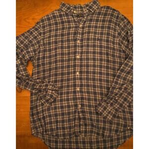 Polo Ralph Lauren Mens Large Plaid Long Sleeve Button Down